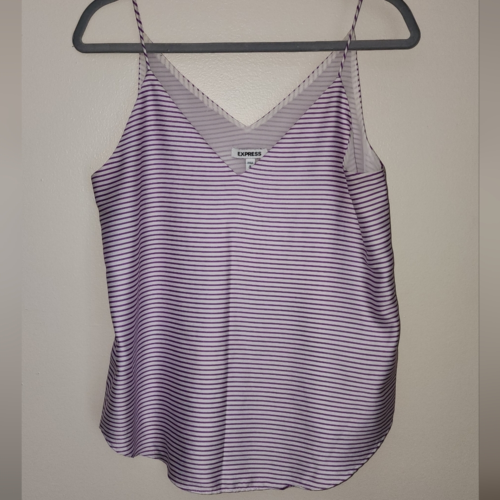 Express Lavender and White Striped Camisole